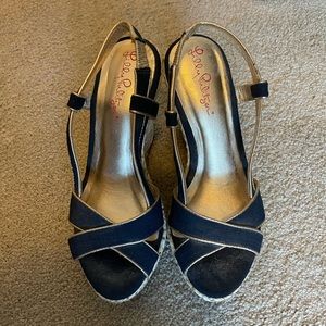 Lilly Pulitzer navy wedge